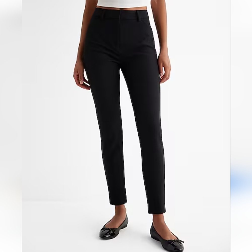 Express Black Mid Rise Ankle Pant